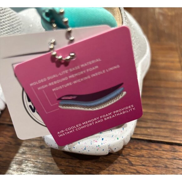 Kids' Skechers Air-Cooled Memory Foam Slip-On Shoes Sparkly Gray Size 13 - Picture 6 of 11